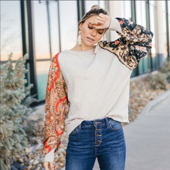 Free People Tops - Free People Vintage Affair Gypsy Pullover Top L